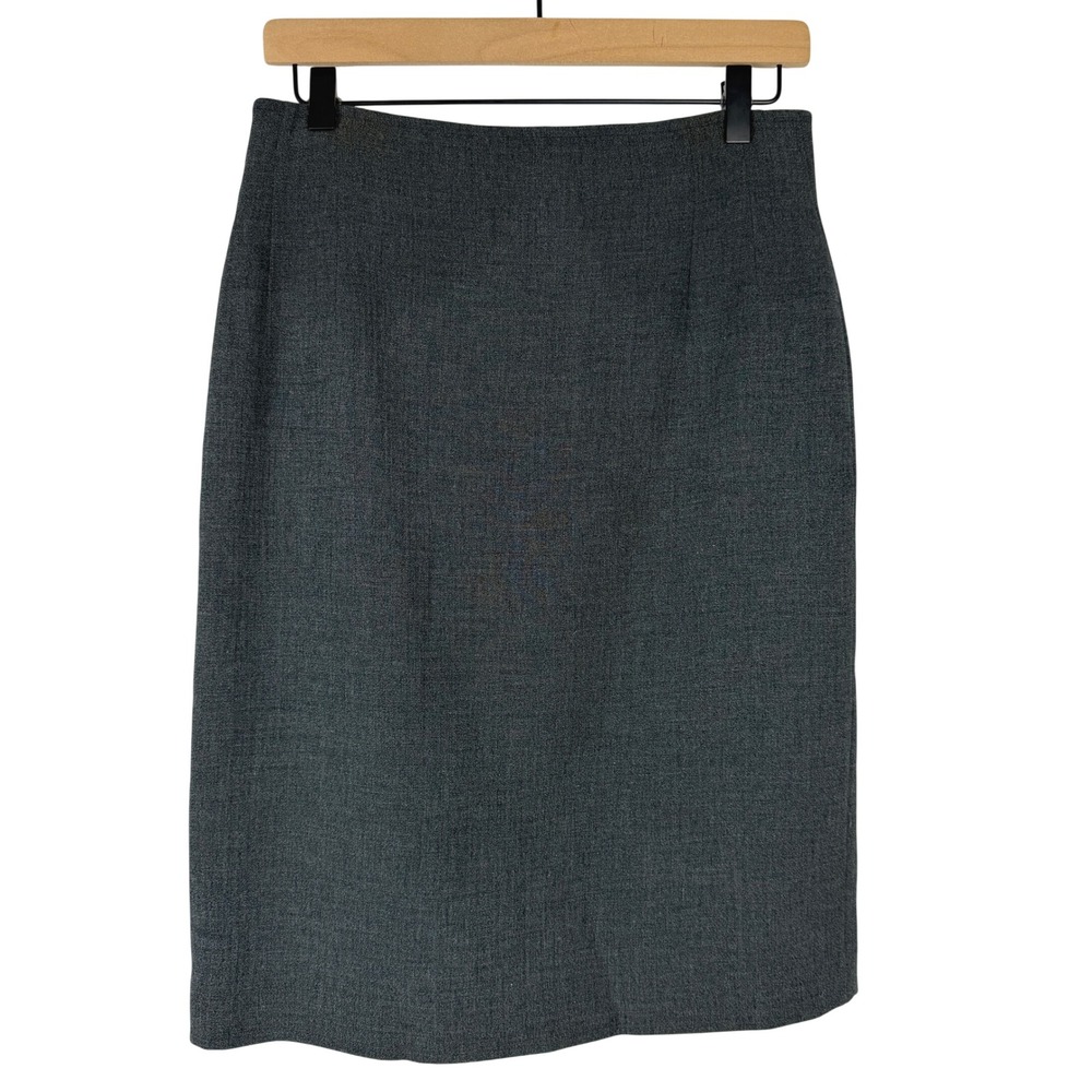 Margon Pencil Skirt Womens EU 44/US 8 Charcoal Gray Vintage Mohair Cotton Italy